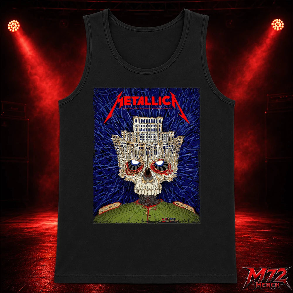 Metallica M72 World Tour May 13 2026 Bucharest Arena Națională Palace Skull Tank top artwork